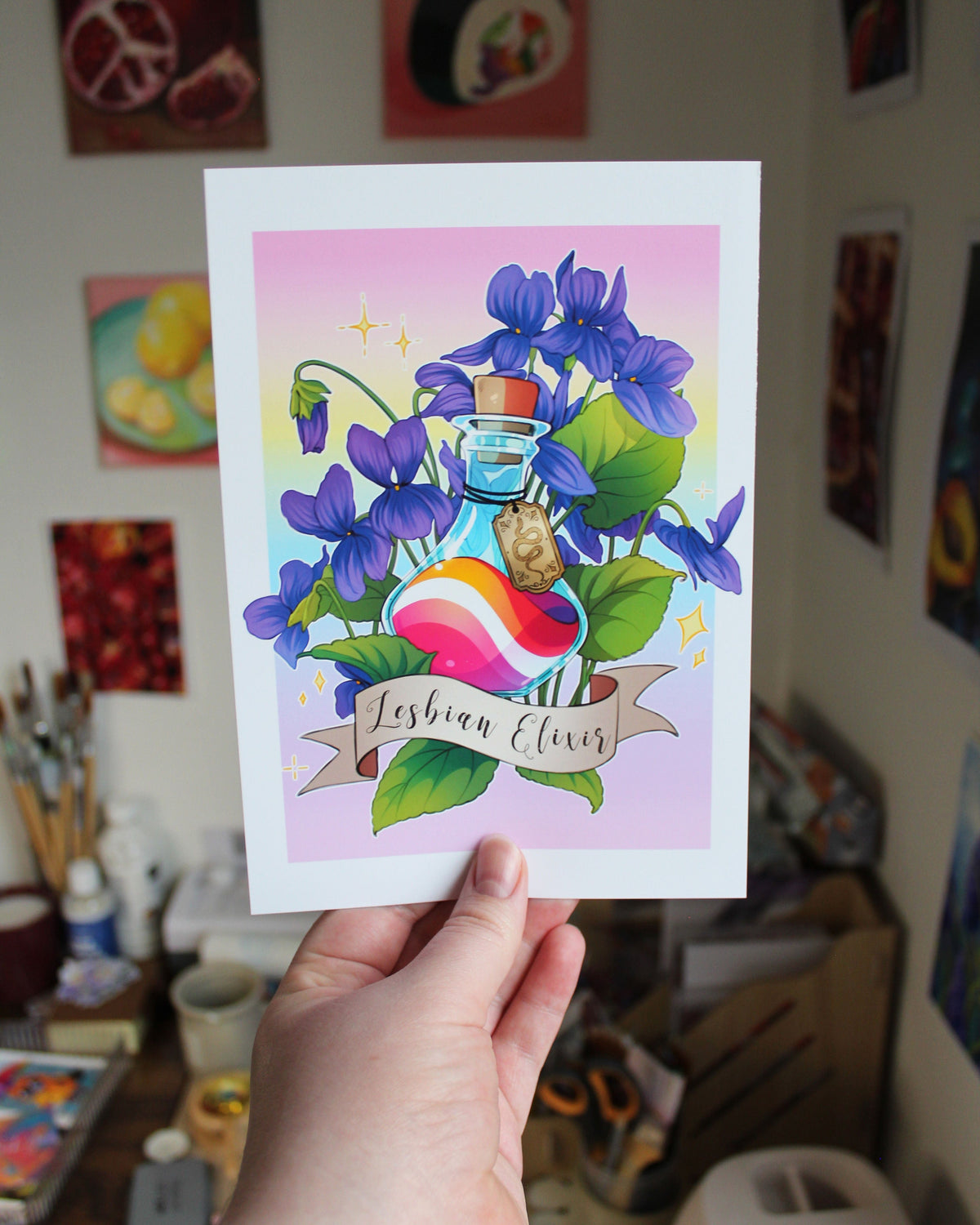 Pride Potion π³οΈβπ | Lesbian Elixir Matte Poster