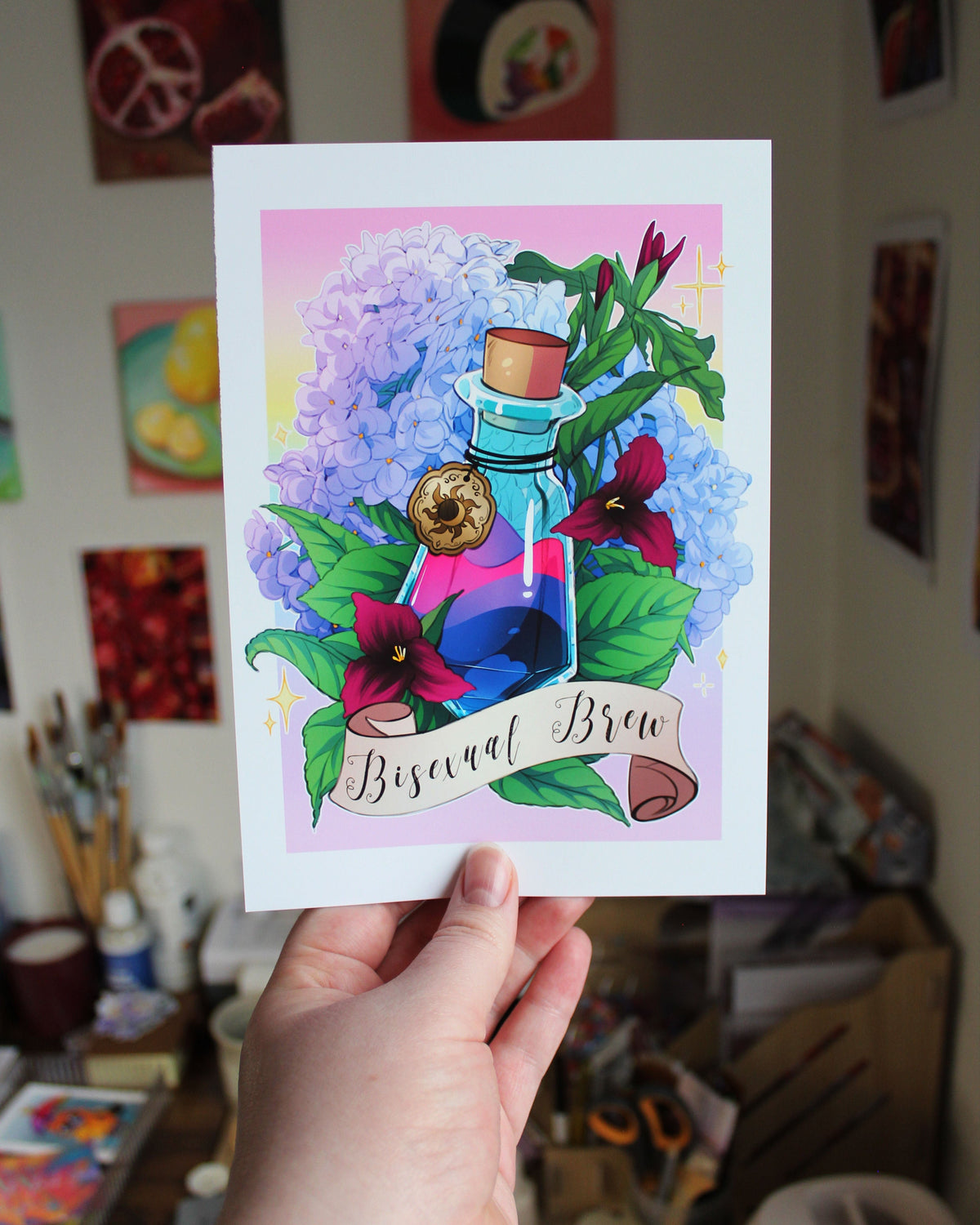 Pride Potion π³οΈβπ | Bisexual Brew Matte Poster