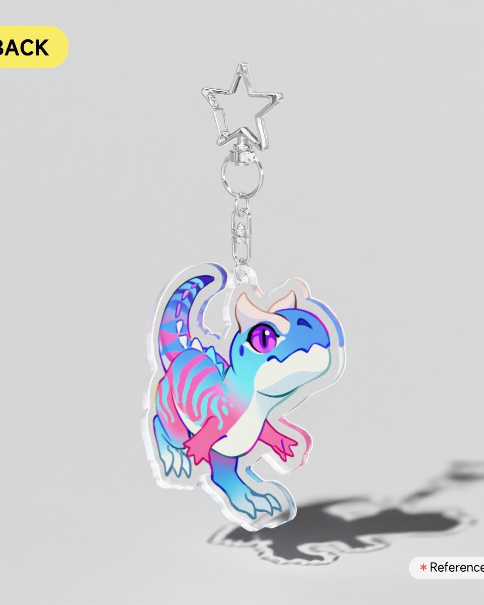 🏳️‍🌈 Paleo Pride 🏳️‍⚧️ | Transgender Carnotaurus Keychain