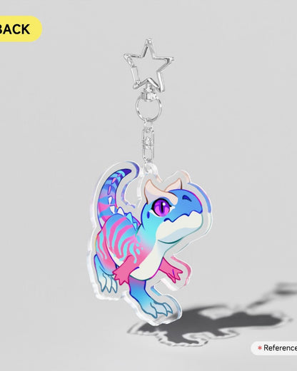 🏳️‍🌈 Paleo Pride 🏳️‍⚧️ | Transgender Carnotaurus Keychain