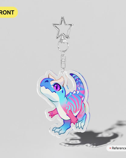 🏳️‍🌈 Paleo Pride 🏳️‍⚧️ | Transgender Carnotaurus Keychain