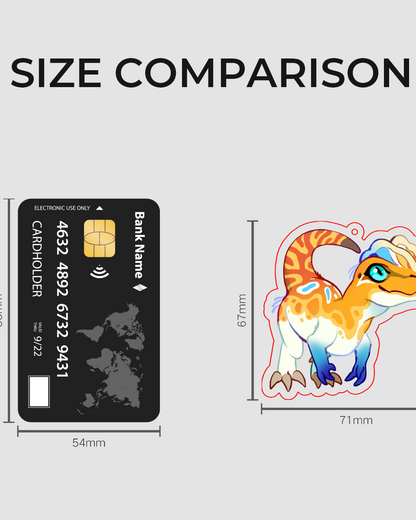 🏳️‍🌈 Paleo Pride 🏳️‍⚧️ | AroAce Dilophosaurus Keychain