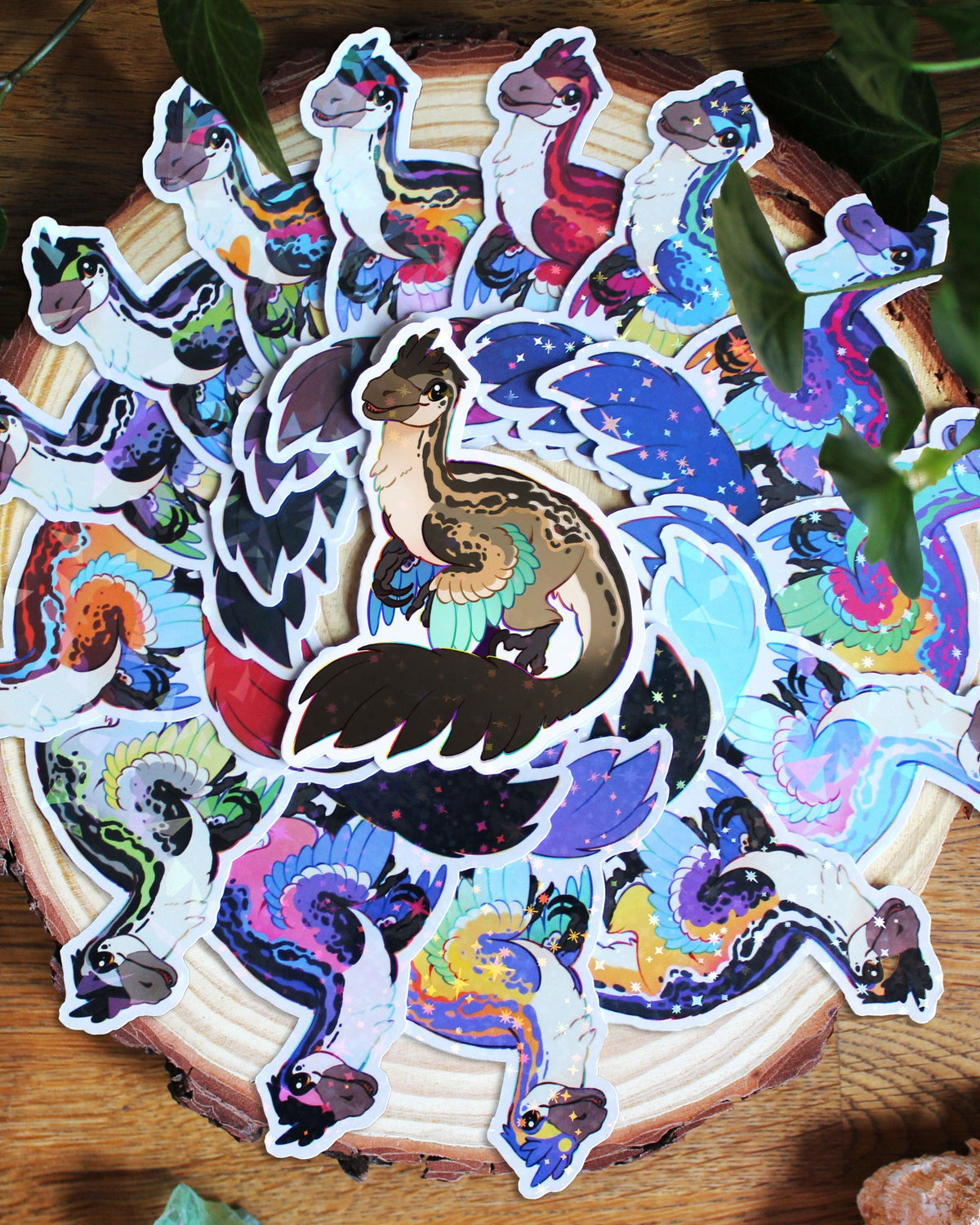 🏳️‍🌈Paleo Pride🏳️‍⚧️ Austroraptor | Holographic Sticker