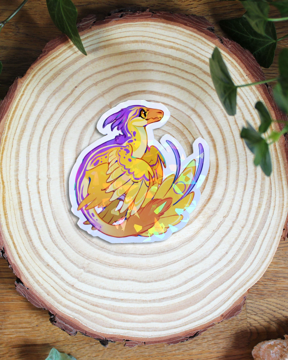 🏳️‍🌈Paleo Pride🏳️‍⚧️ Microraptor | Holographic Sticker