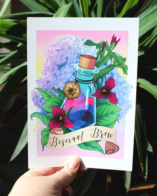 Pride Potion 🏳️‍🌈 | Bisexual Brew Matte Poster