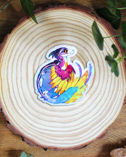 🏳️‍🌈Paleo Pride🏳️‍⚧️ Microraptor | Holographic Sticker