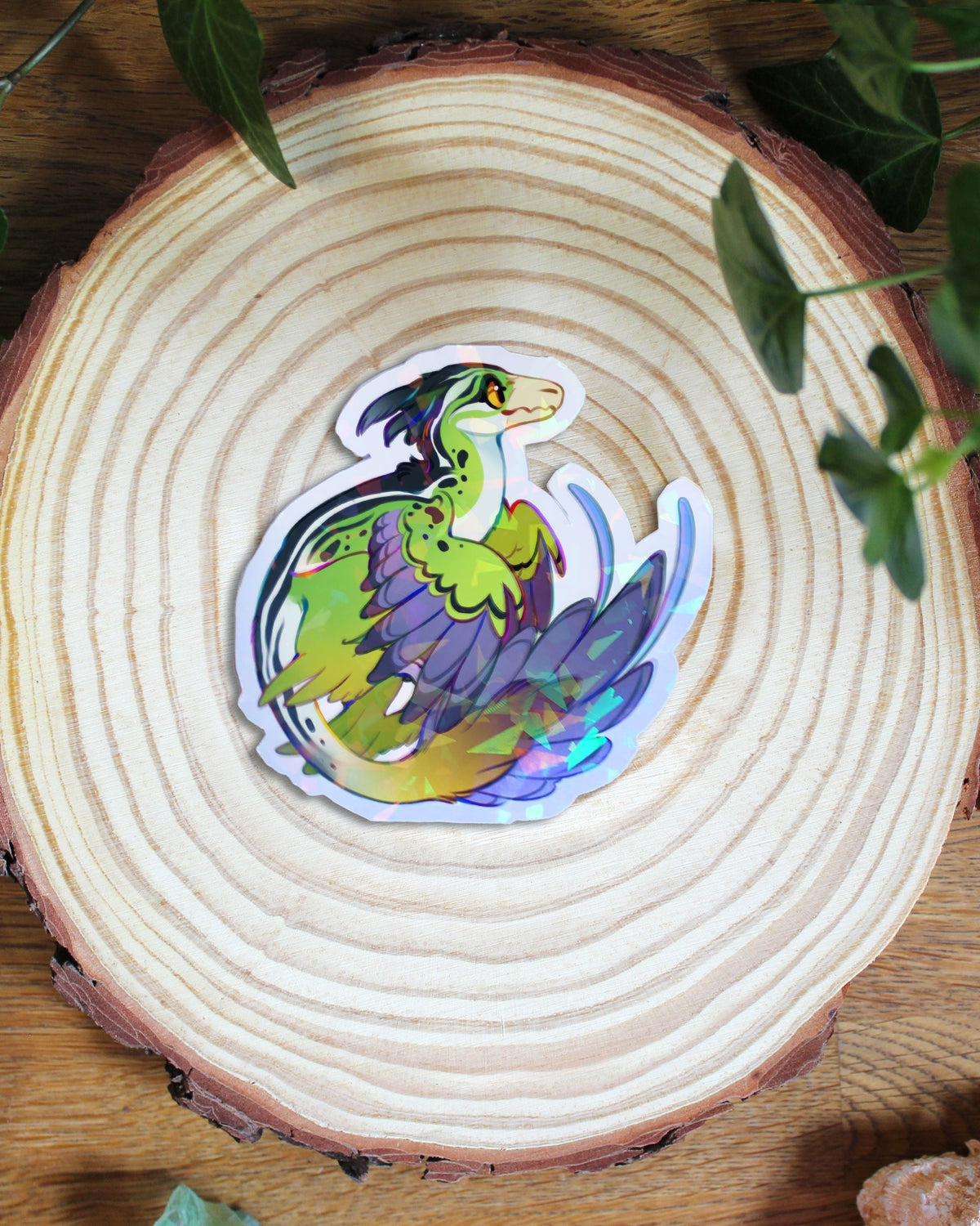 🏳️‍🌈Paleo Pride🏳️‍⚧️ Microraptor | Holographic Sticker