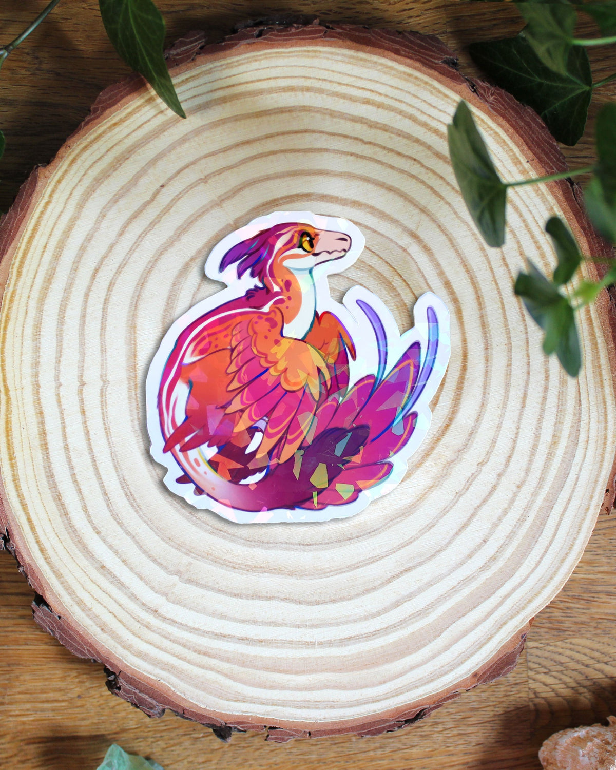 🏳️‍🌈Paleo Pride🏳️‍⚧️ Microraptor | Holographic Sticker