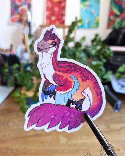 🏳️‍🌈Paleo Pride🏳️‍⚧️ Austroraptor | Holographic Sticker