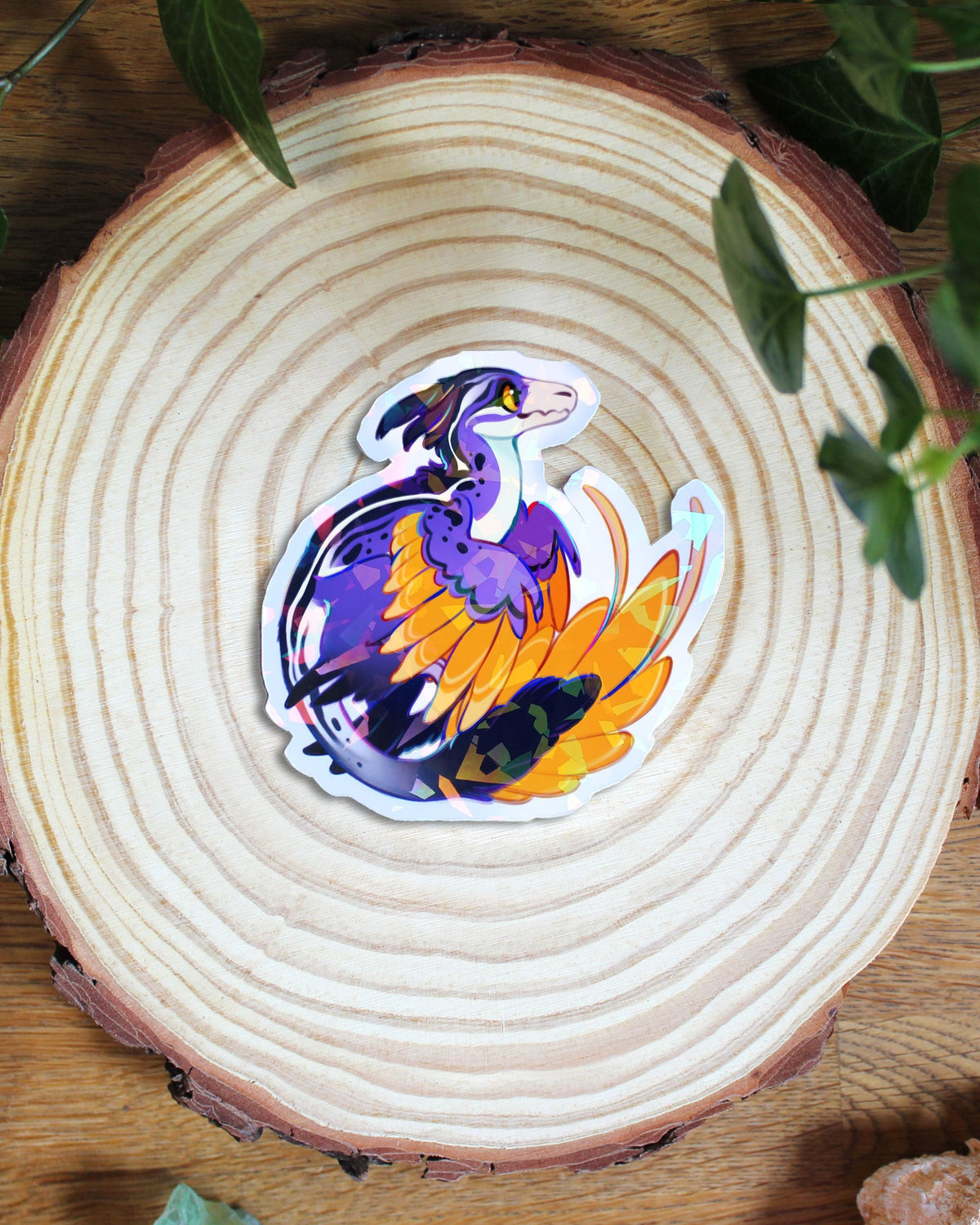 🏳️‍🌈Paleo Pride🏳️‍⚧️ Microraptor | Holographic Sticker