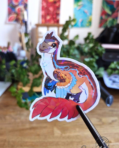 🏳️‍🌈Paleo Pride🏳️‍⚧️ Austroraptor | Holographic Sticker
