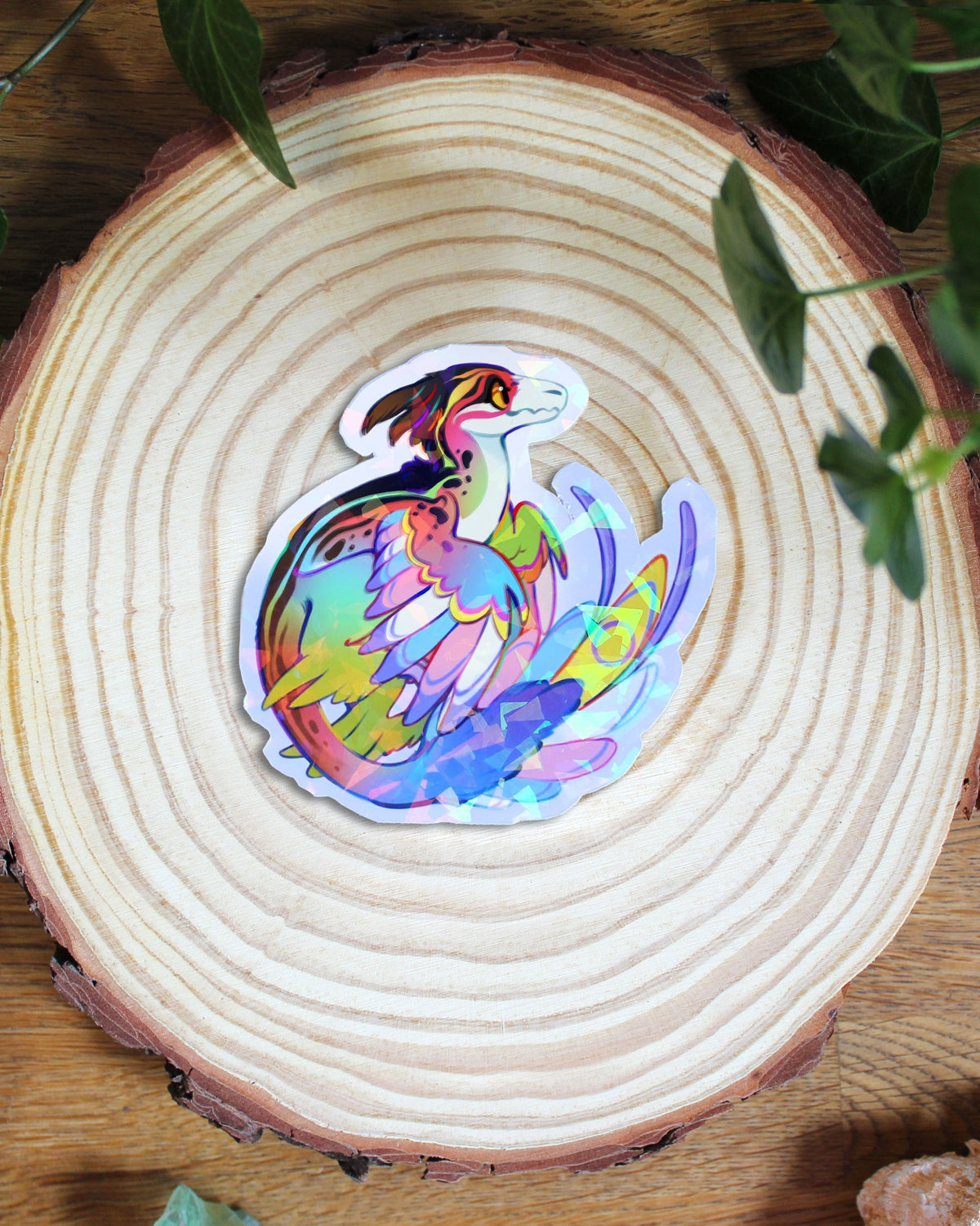 🏳️‍🌈Paleo Pride🏳️‍⚧️ Microraptor | Holographic Sticker
