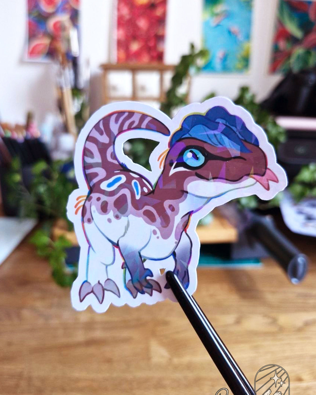 Dilophosaurus | Holographic Sticker