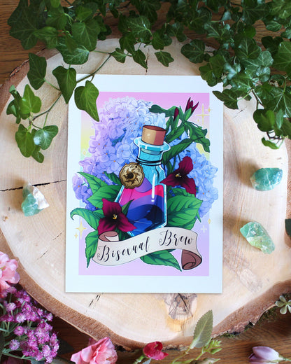 Pride Potion 🏳️‍🌈 | Bisexual Brew Matte Poster