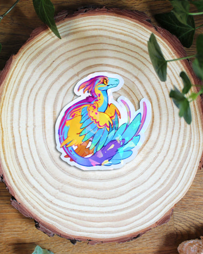 🏳️‍🌈Paleo Pride🏳️‍⚧️ Microraptor | Holographic Sticker