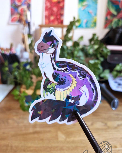 🏳️‍🌈Paleo Pride🏳️‍⚧️ Austroraptor | Holographic Sticker