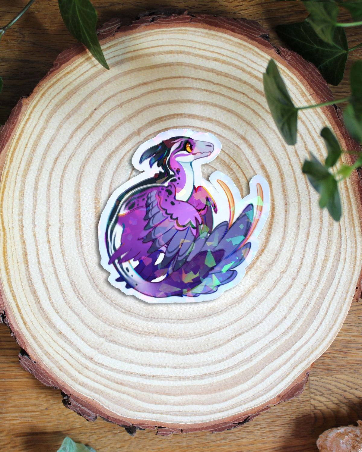 🏳️‍🌈Paleo Pride🏳️‍⚧️ Microraptor | Holographic Sticker