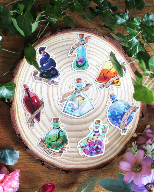 DnD Class Potions | Holographic Sticker