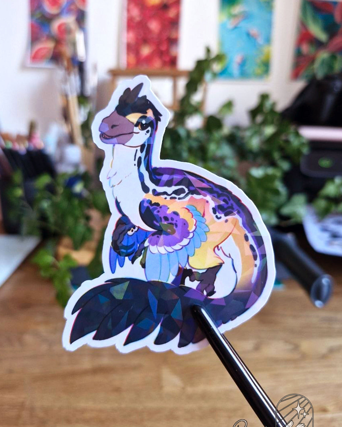 🏳️‍🌈Paleo Pride🏳️‍⚧️ Austroraptor | Holographic Sticker