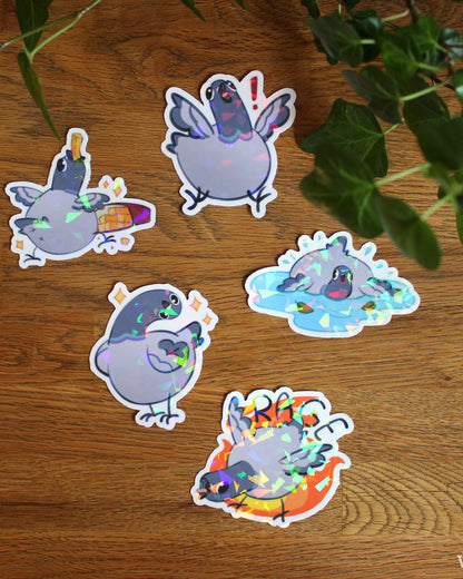 Pigeon | Holographic Sticker