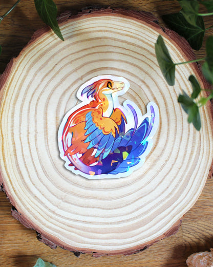 🏳️‍🌈Paleo Pride🏳️‍⚧️ Microraptor | Holographic Sticker