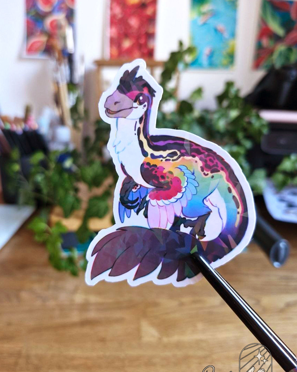 🏳️‍🌈Paleo Pride🏳️‍⚧️ Austroraptor | Holographic Sticker