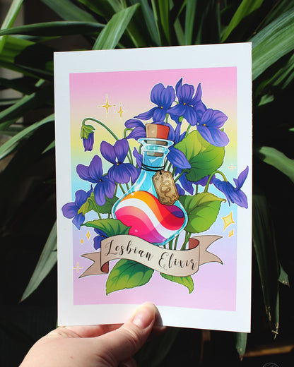 Pride Potion 🏳️‍🌈 | Lesbian Elixir Matte Poster