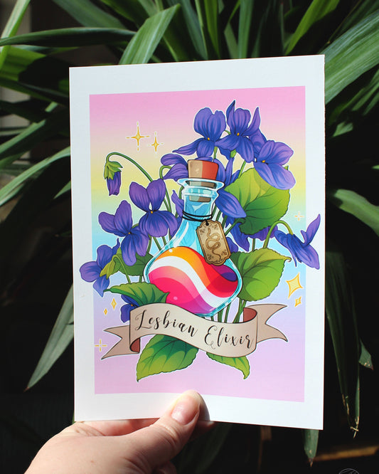 Pride Potion 🏳️‍🌈 | Lesbian Elixir Matte Poster