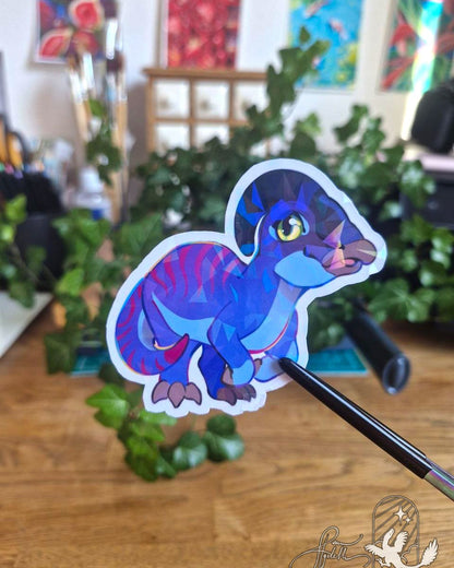 🏳️‍🌈Paleo Pride🏳️‍⚧️ Parasaurolophus | Holographic Sticker v.2